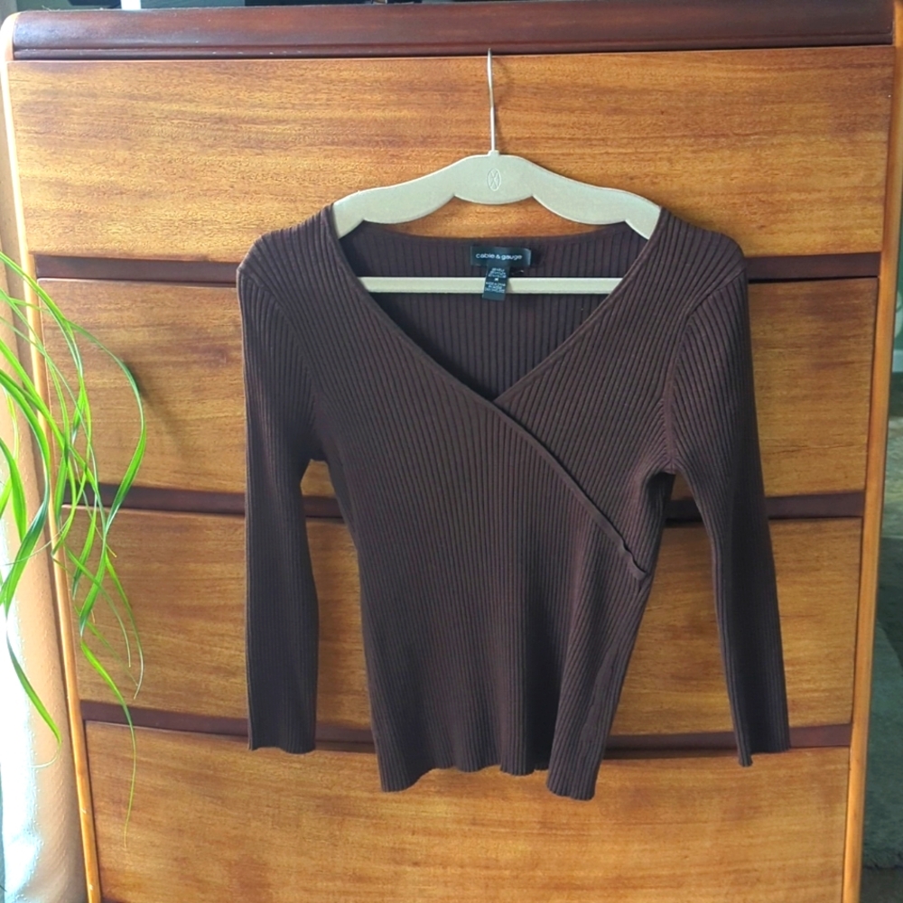 Cable & Gauge V Neck Sweater